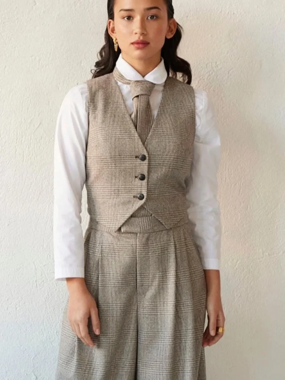Christine Alcalay Diane Vest - Herringbone- XL - NWT